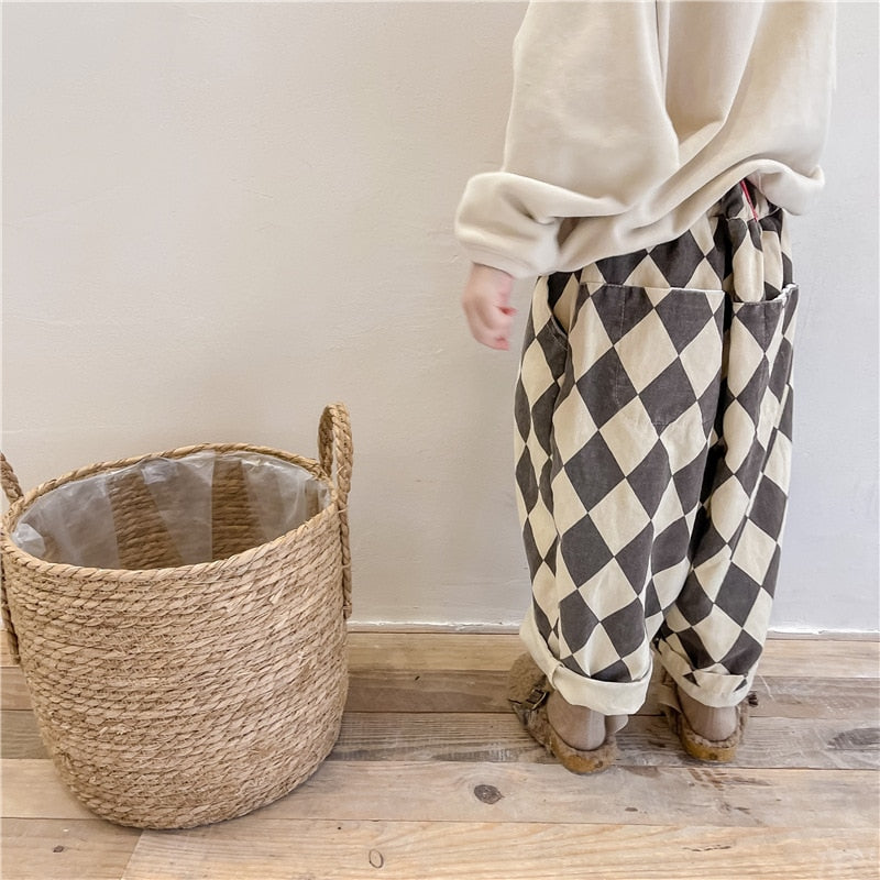 Autumn Boys Plaid Pants