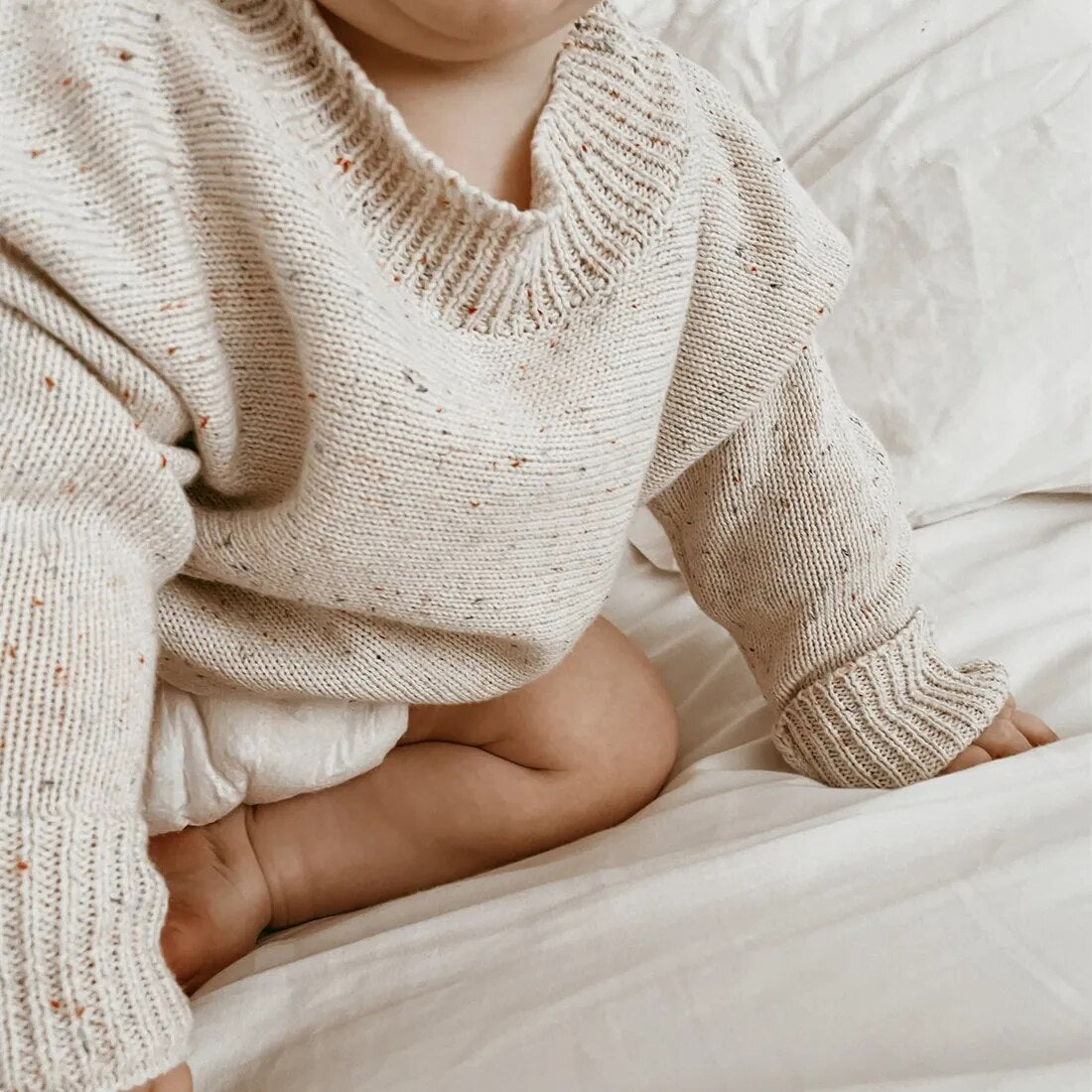 Unisex- Sprinkled Cotton Knit Sweater