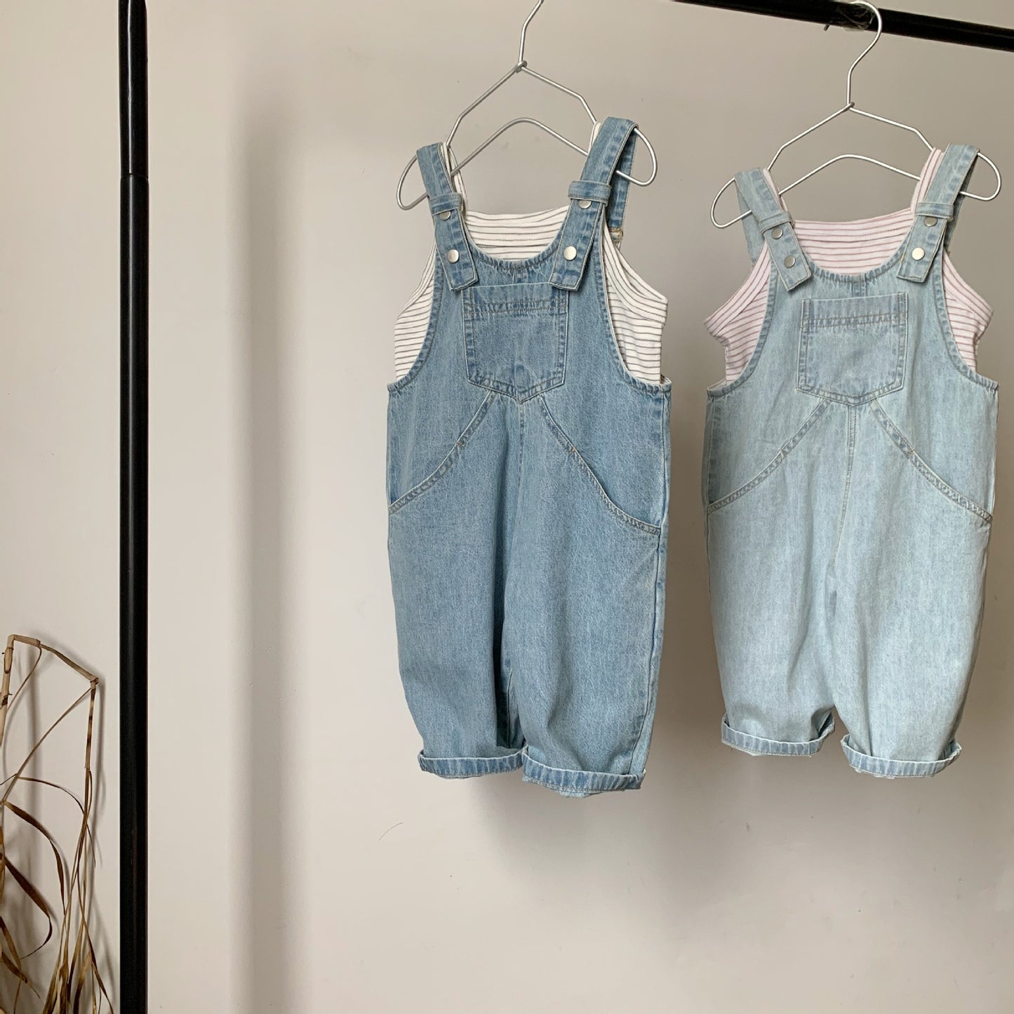 Boys Loose Overalls Cotton Denim