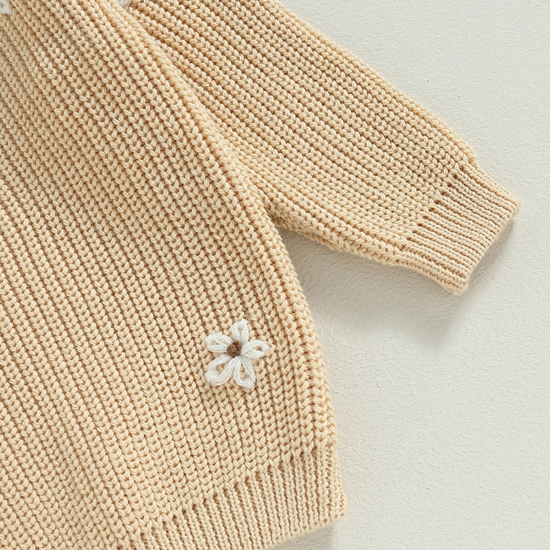 Girls Daisy Knit Sweater