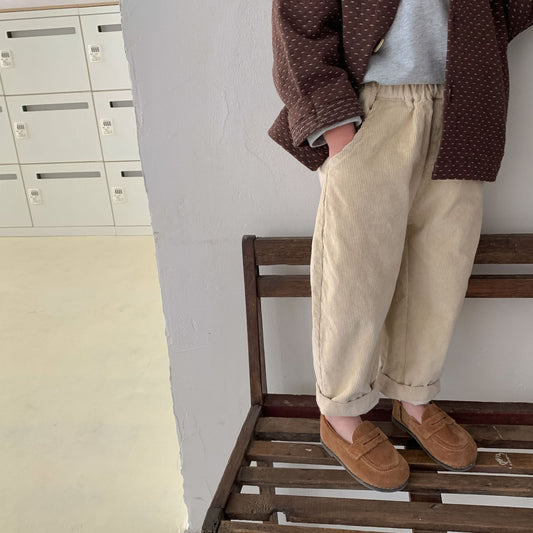 Boys Corduroy Pants -Beige