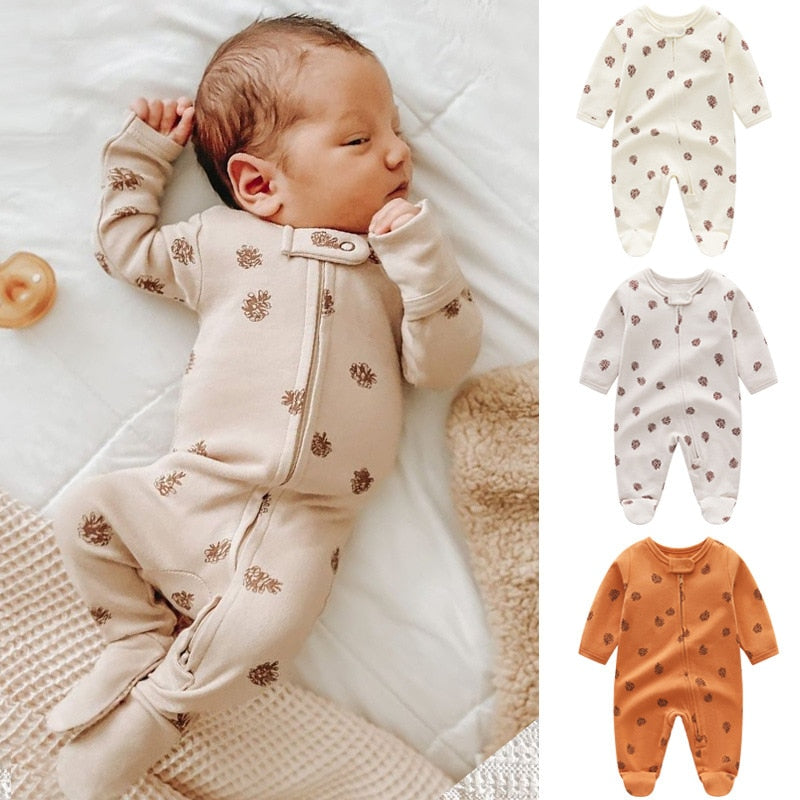 Newborn Baby Footie - Autumn