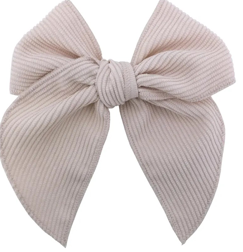 Corduroy Fable Bow Hair Clip-Black