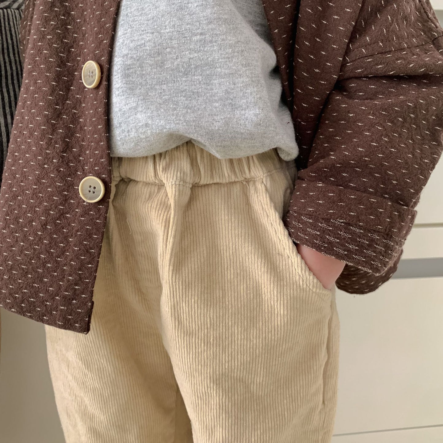 Boys Corduroy Pants -Coffee