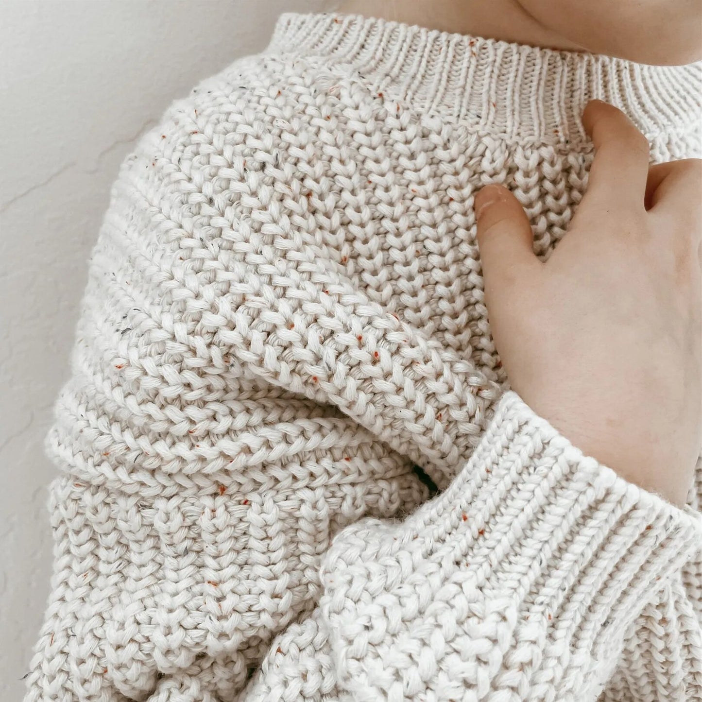 Chunky Knit Oversized Sweater-Off white