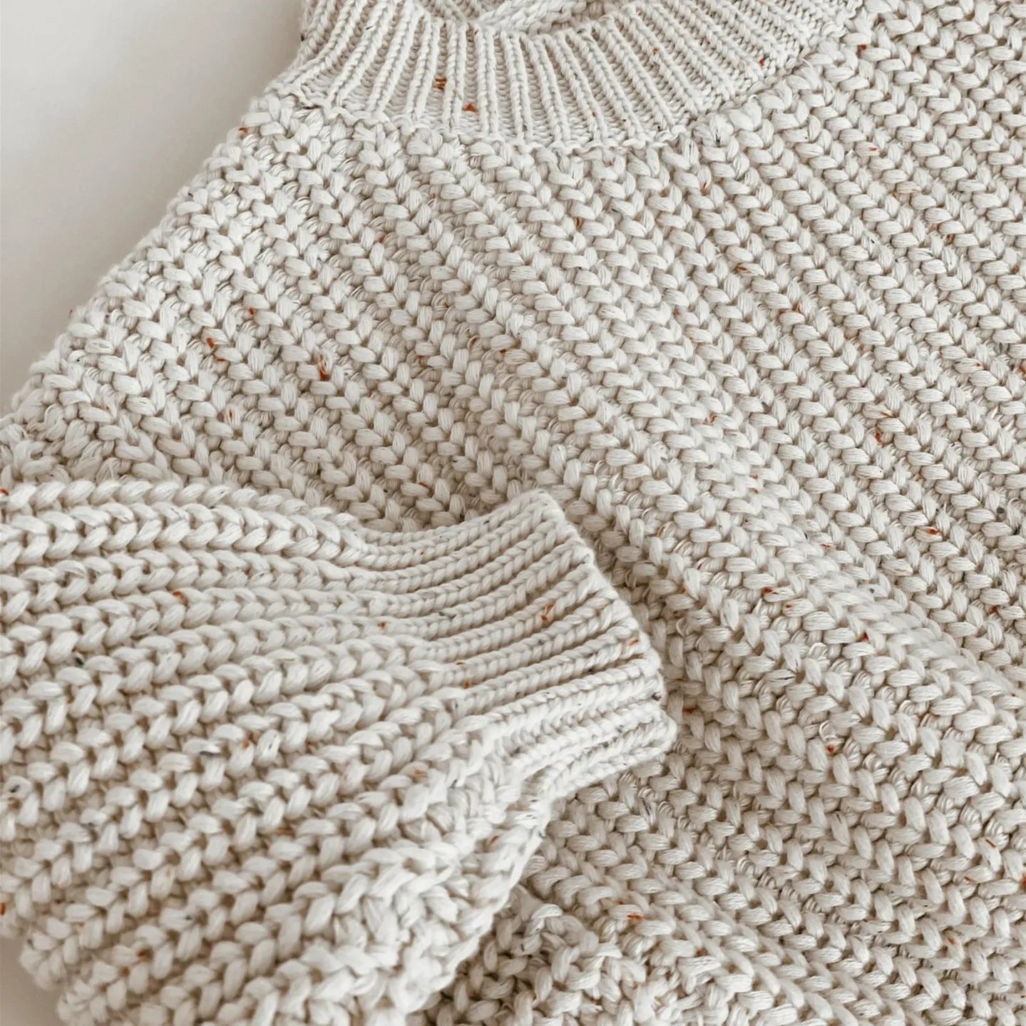 Chunky Knit Oversized Sweater-Off white